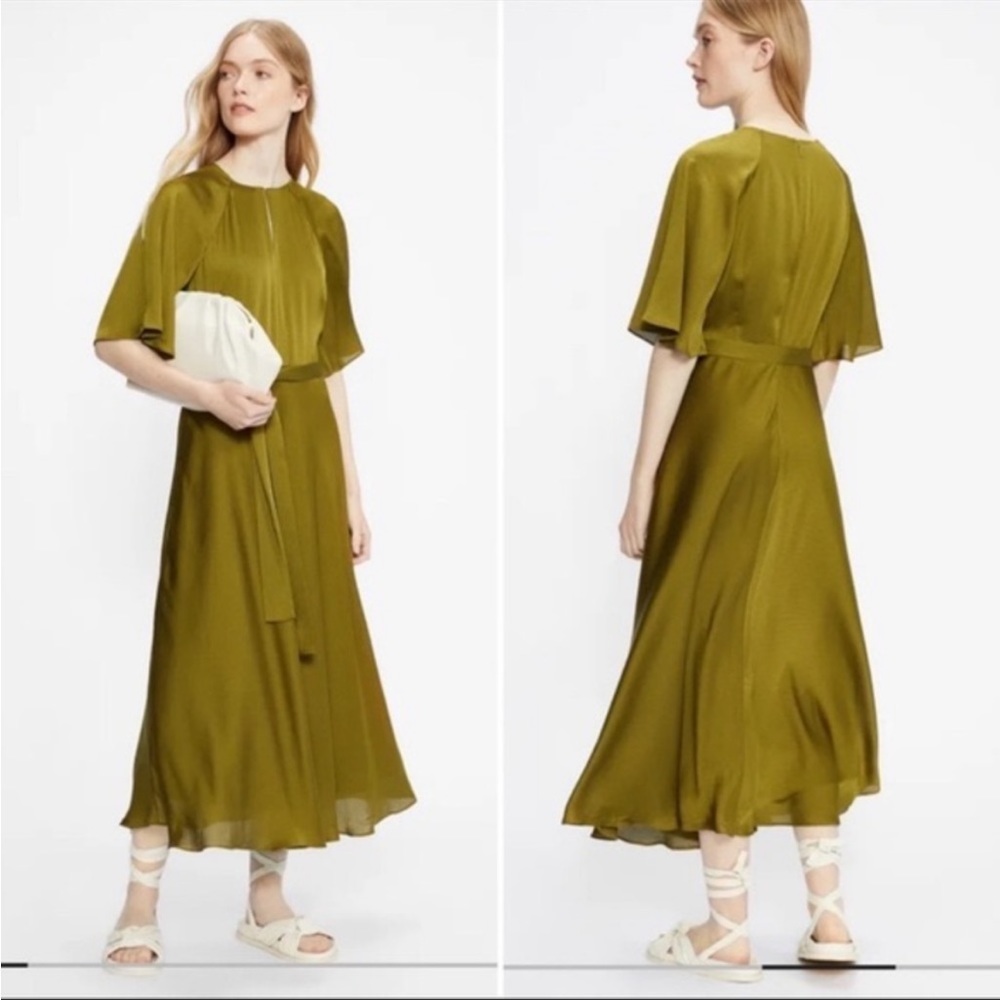 Ted Baker - Olive Green Dress - Satin